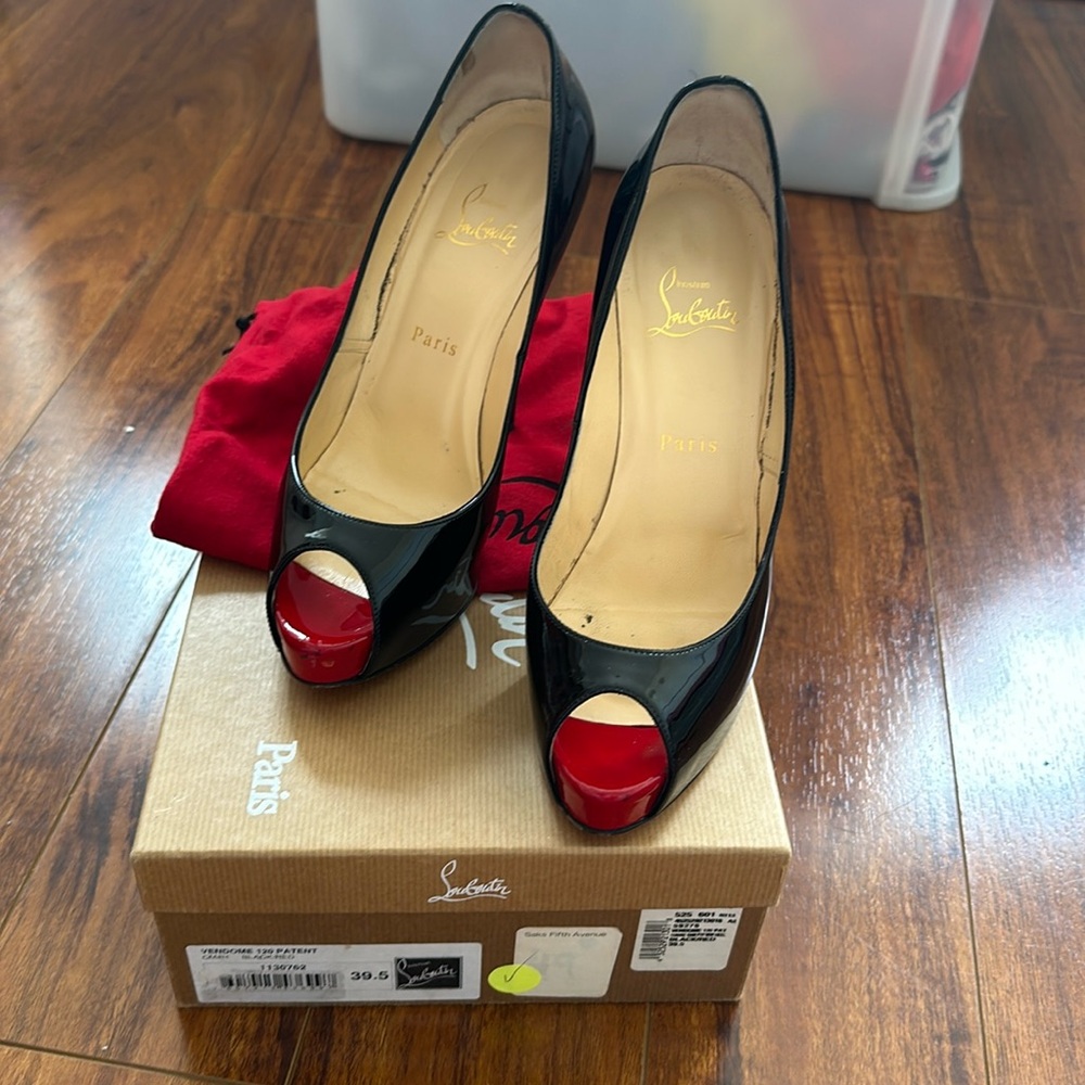 Christian louboutin vendome 120 patent black